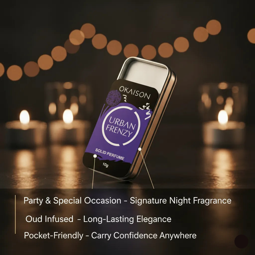 OKAISON URBAN FRENZY| Solid perfume for men & women| perfume with oud|