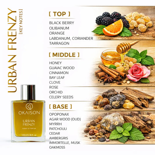 OKAISON URBAN FRENZY| Oud fragrance|100ml Extrait de parfum| perfume with oud|