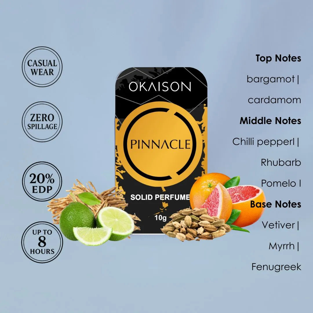 OKAISON PINNACLE| Solid Perfume for Men & Women| spicy truth fragrance|
