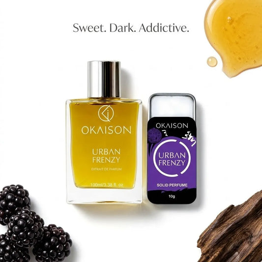 OKAISON Urban Frenzy Power Duo |  Urban Frenzy Body Perfume  +  Urban Frenzy Solid Perfume | Long-Lasting Party & Night Occasion Fragrance Set