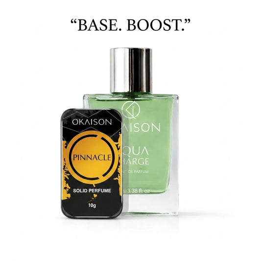 OKAISON Aqua charge Power Duo | Body Perfume + Pinnacle Solid Perfume | Long-Lasting Frsah and citrus fragrance