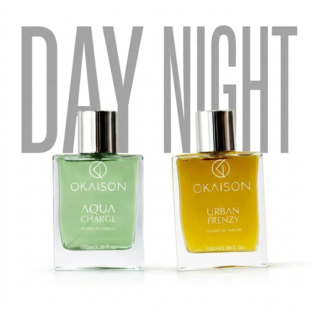 OKAISON Full Arsenal bundle — Aqua Charge and Urban Frenzy 100ml perfumes