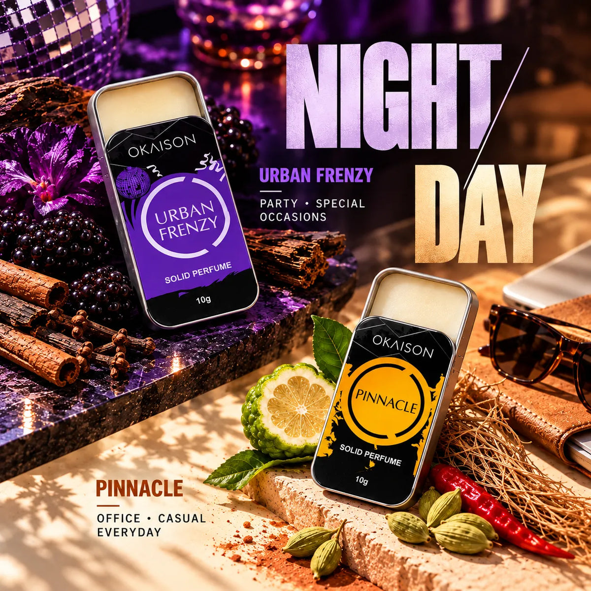The Pocket Kit · Urban Frenzy + Pinnacle Solid Perfumes