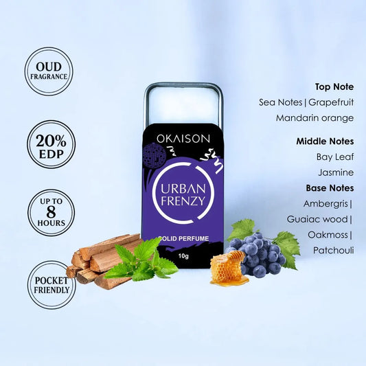 OKAISON URBAN FRENZY| Solid perfume for men & women| perfume with oud|