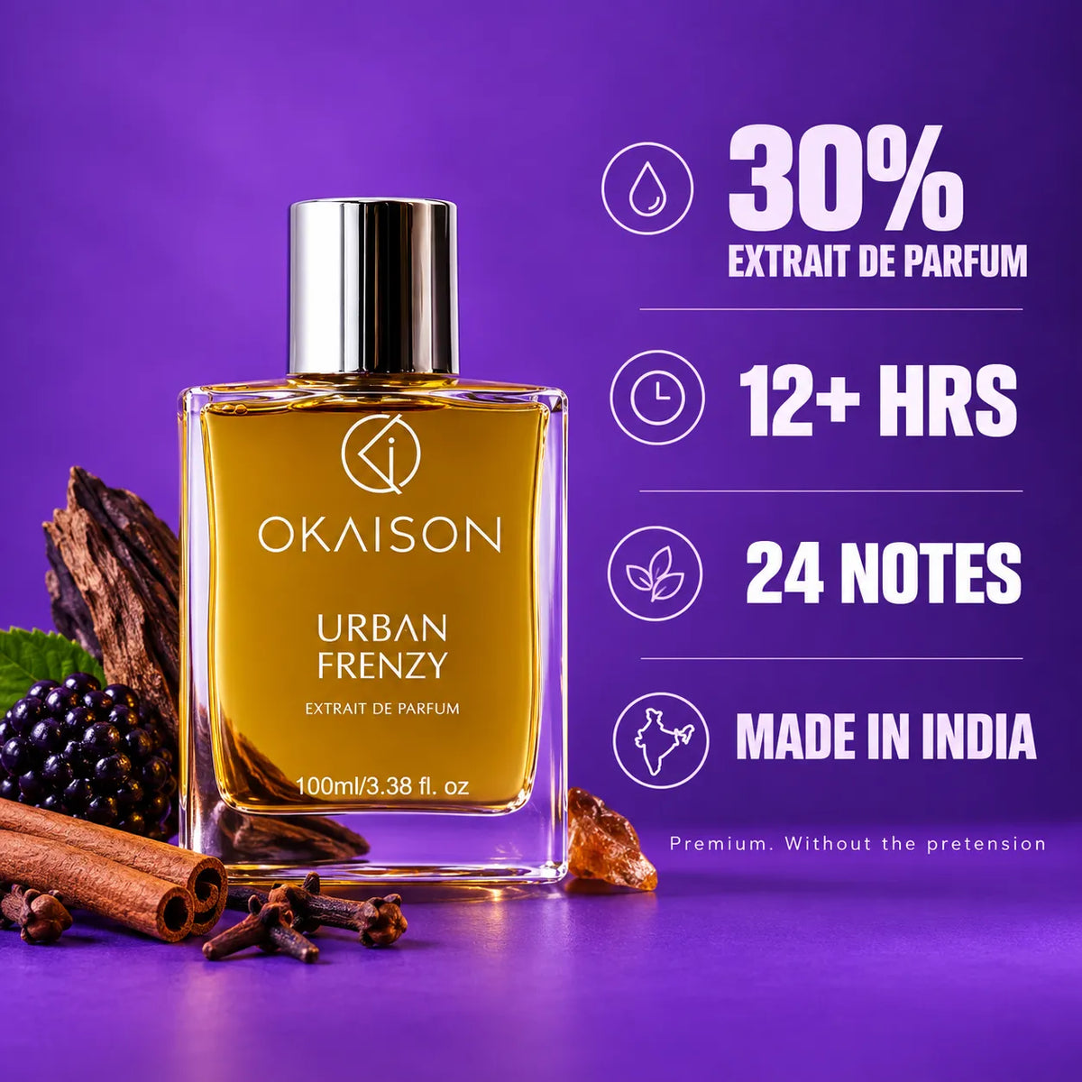 OKAISON Urban Frenzy Extrait de Parfum — 50ml variant, the half size